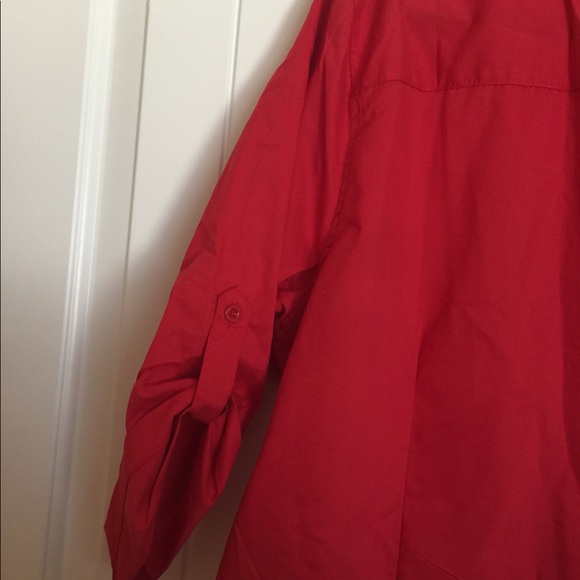 Red button down blouse, never worn! - Picture 5 of 5